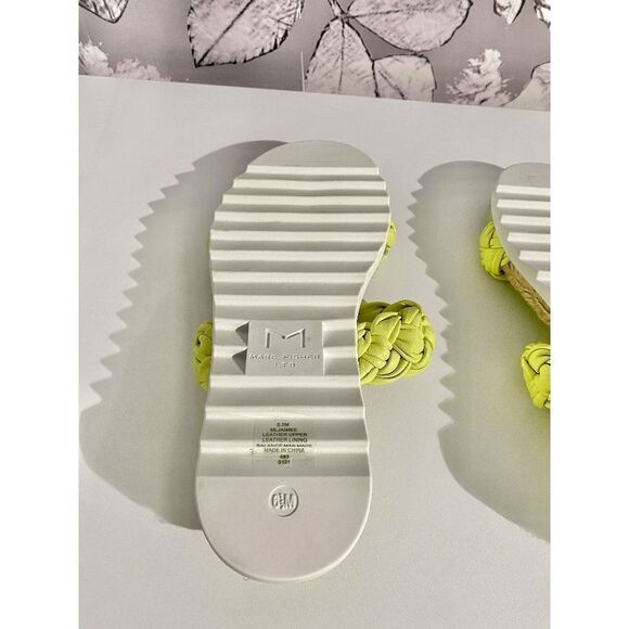 Marc Fisher Lime Green Jaimie Slide-on Espadrille Sandals - Picture 13 of 14
